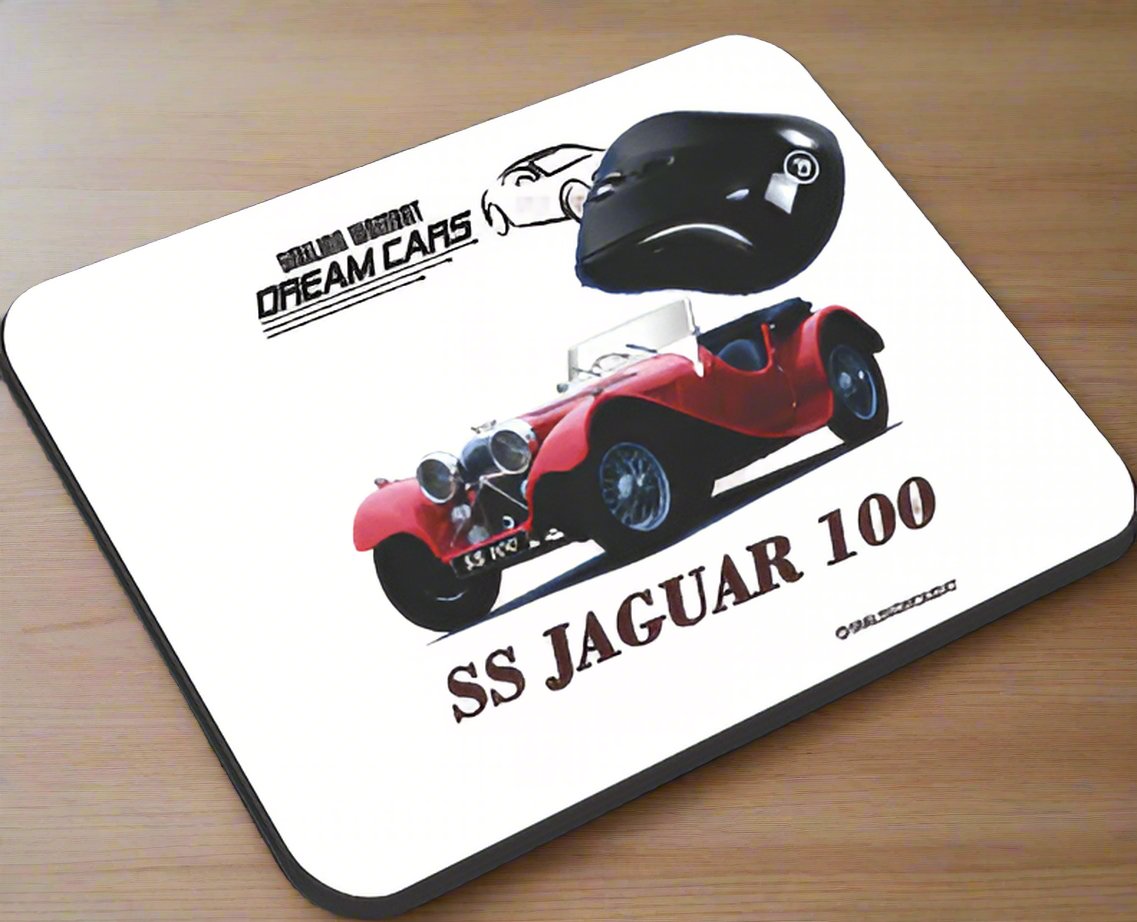 SS Jaguar 100 - Classic British Sports Car - Mouse Pad - Shopify