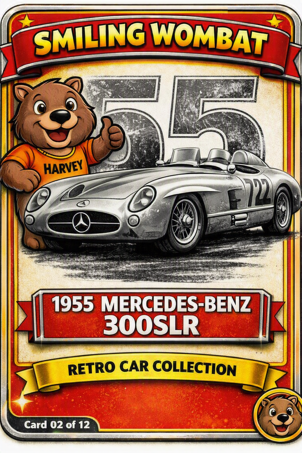 Retro-Car-Collection-Retro-Designs-of-Famous-Cars Smiling Wombat