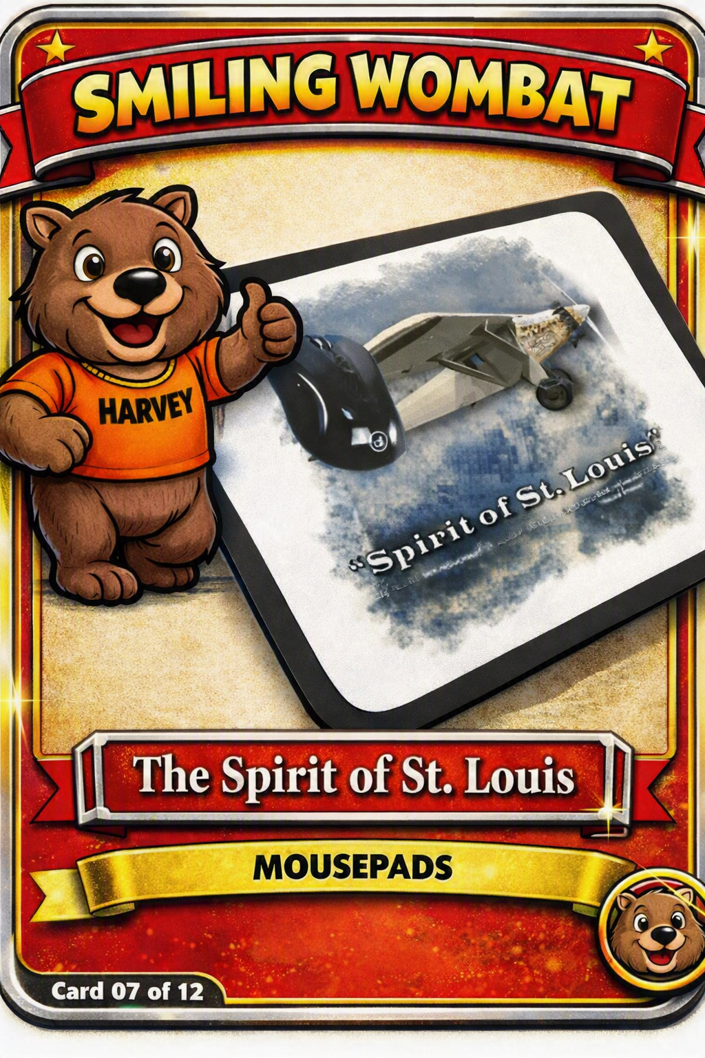 Mousepads - From Harvey the "Smiling Wombat" Collection - Shopify