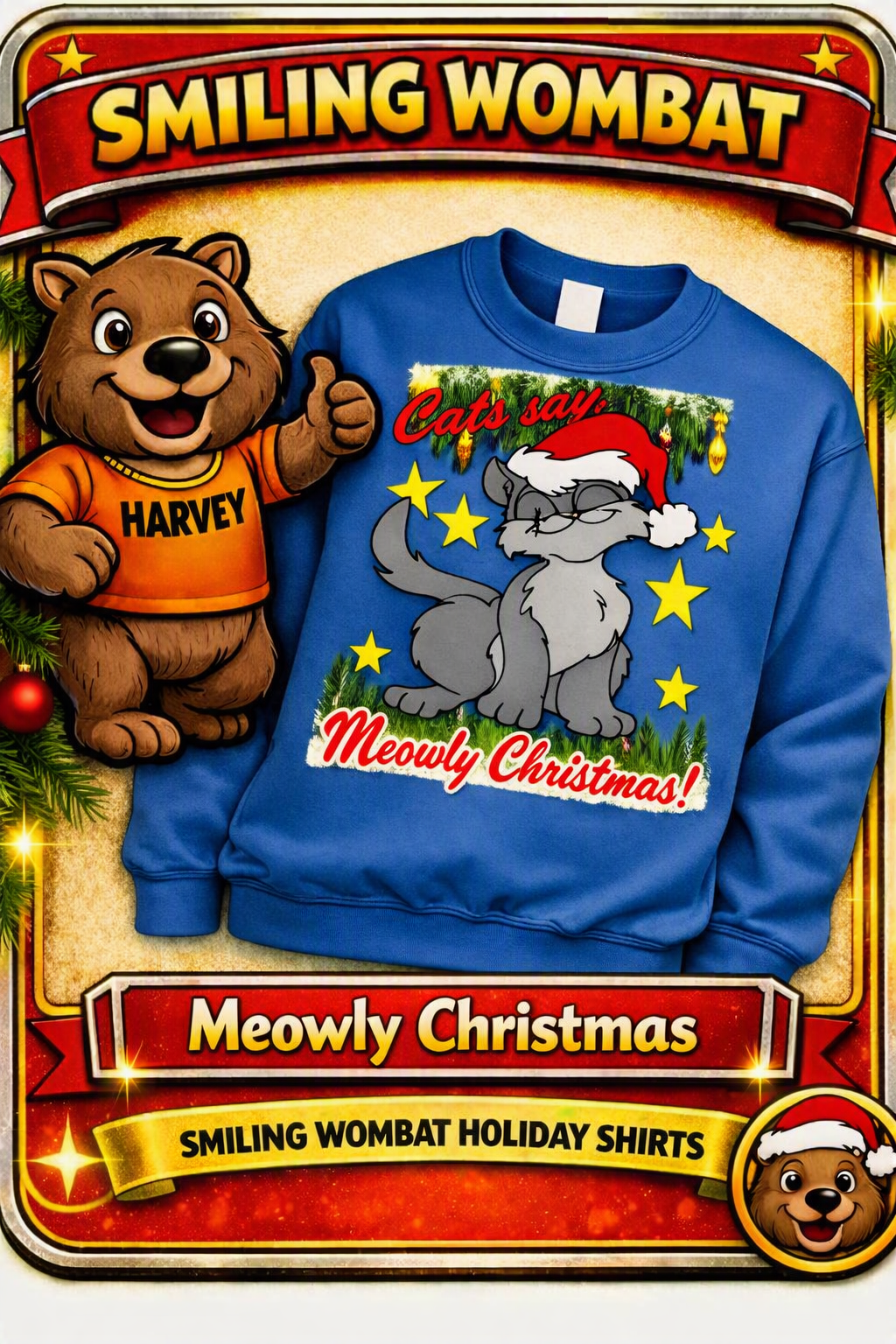 Holiday T-Shirts - Smiling Wombat Collection - Shopify
