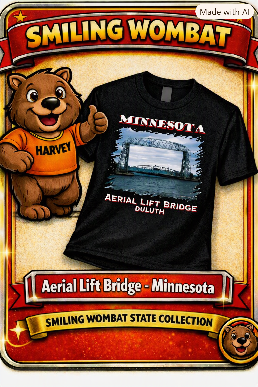 Smiling Wombat U.S. States Shirt Collection - Shopify