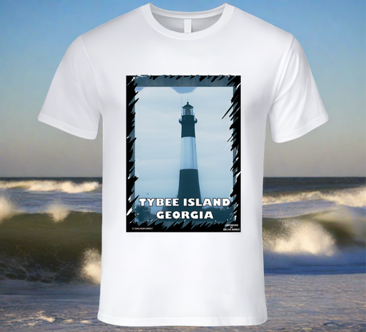 Tybee Island Historic Lighthouse - Classic White T-Shirt Collection - Smiling Wombat