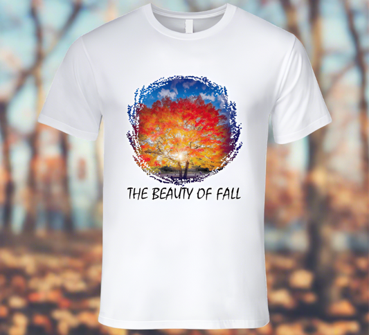 Beauty Of Fall - Classic White T-Shirt collection - Smiling Wombat