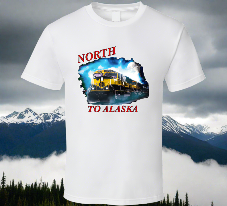 Alaska Railroad - Classic White Shirts - Smiling Wombat