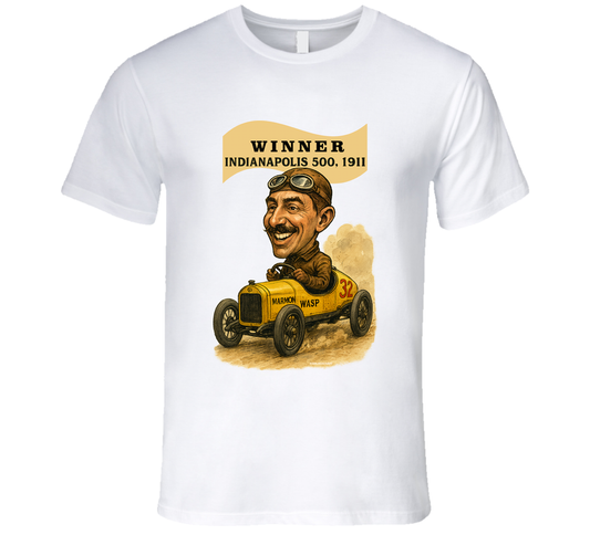  “Illustration of Marmon Wasp race car – 1911 Indy 500 winner”
