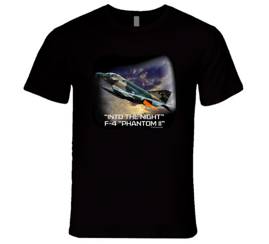 “F-4 Phantom II night flight graphic T-shirt”
