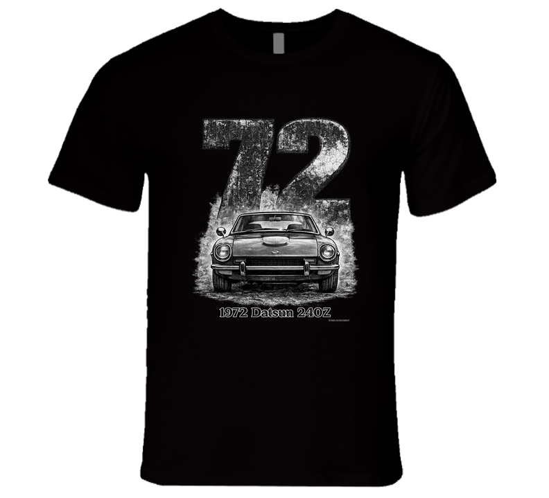 1972 Datsun 240Z vintage car T‑shirt by Smiling Wombat
