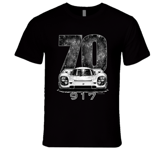 “1970 Porsche 917 Le Mans Winner Graphic T‑Shirt by Smiling Wombat”