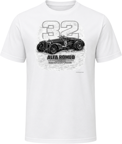 1932 Alfa Romeo vintage distressed graphic t-shirt in white
