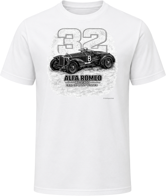 1932 Alfa Romeo vintage distressed graphic t-shirt in white
