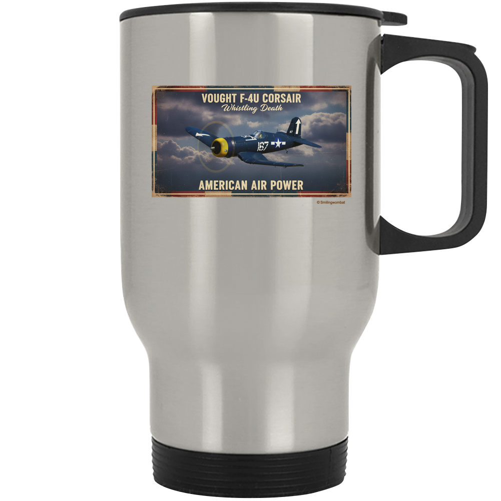 F4-U Corsair Travel  Mug in stainless steel