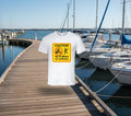 “No E-Bikes on walkway caution sign T-shirt”
