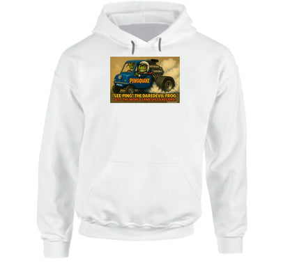 “Lee Ping Pingquake hoodie with frog and oversized engine”
