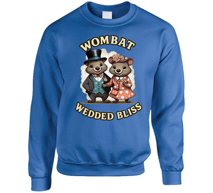 “Quirky animal sweatshirt with Smiling Wombat humor”