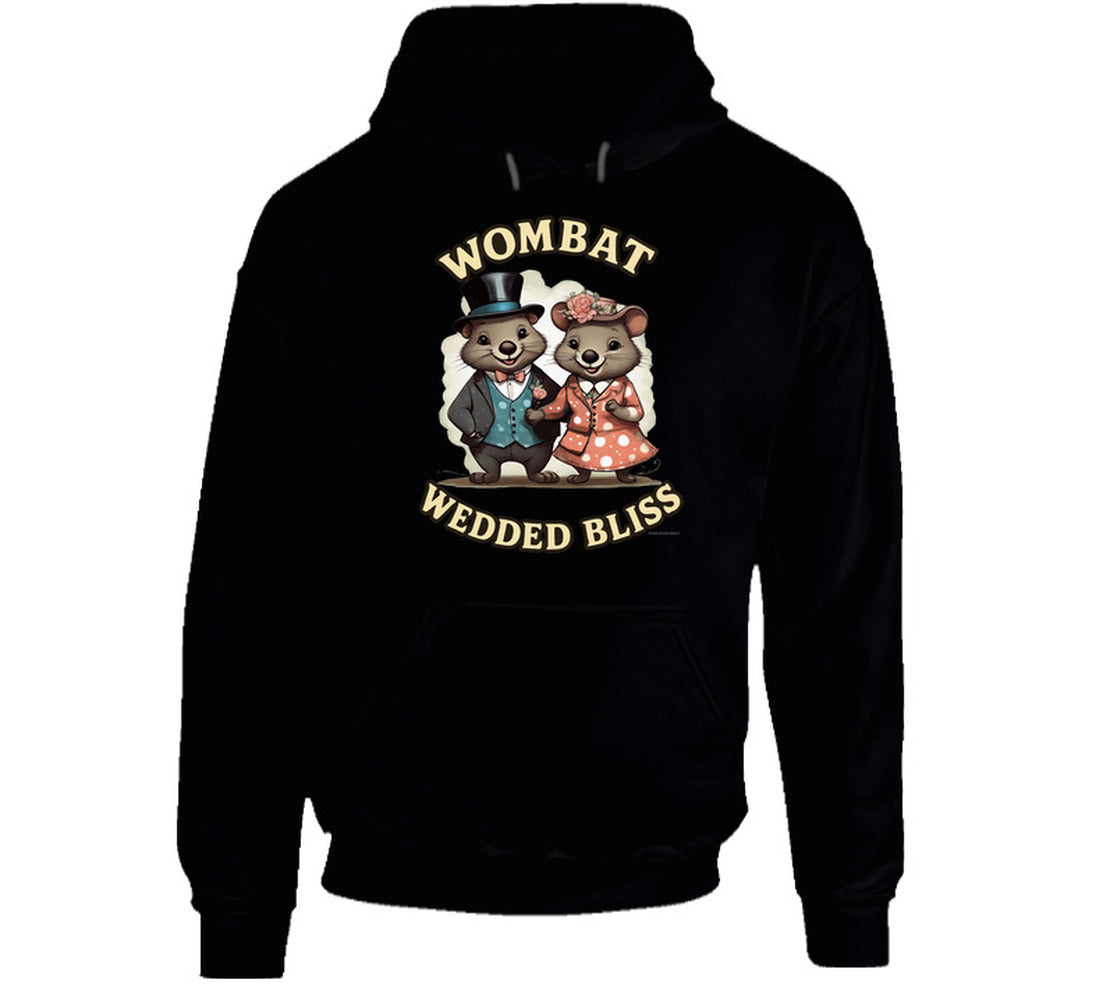 “Comfy hoodie with cheeky wombat illustration”