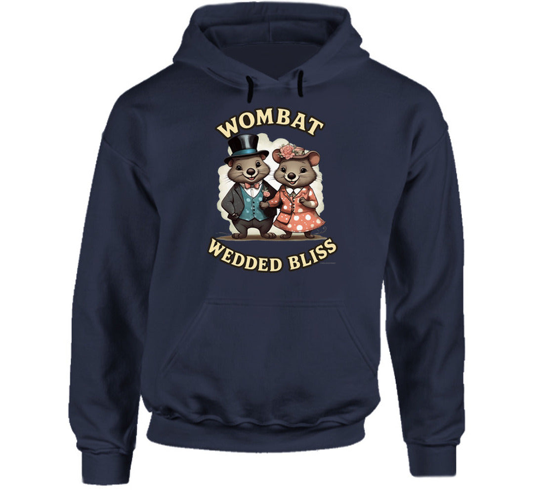 “Comfy hoodie with cheeky wombat illustration”