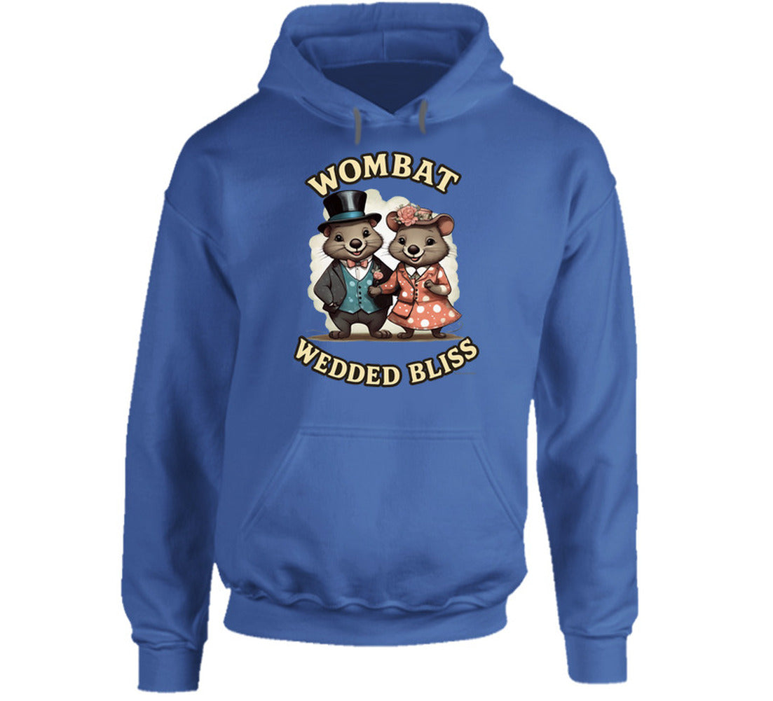 “Comfy hoodie with cheeky wombat illustration”