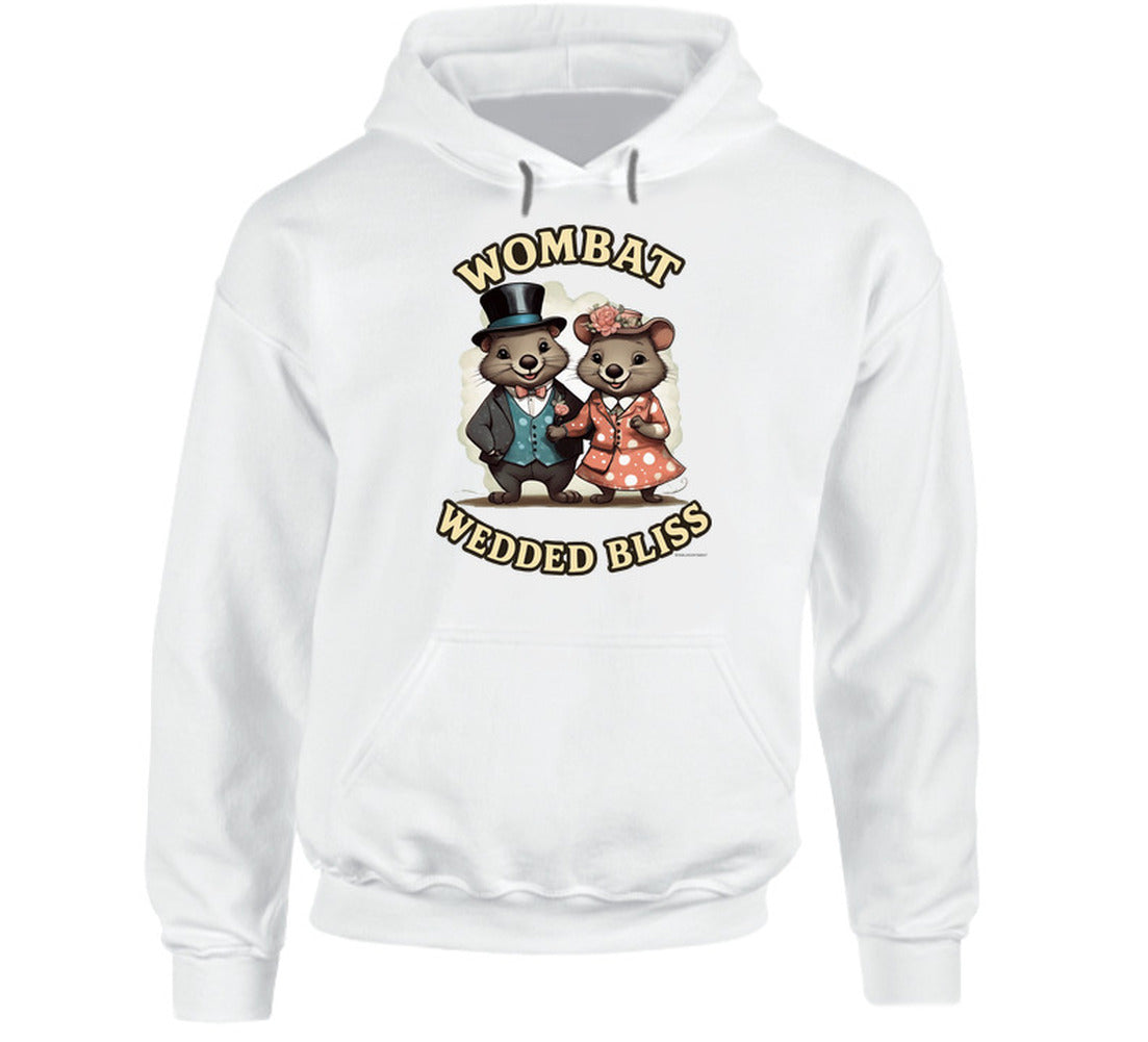 “Comfy hoodie with cheeky wombat illustration”