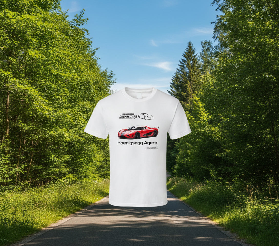 - "Supercar apparel with Koenigsegg Agera RS illustration"
