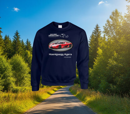- "Red Koenigsegg Agera RS sweatshirt design"
