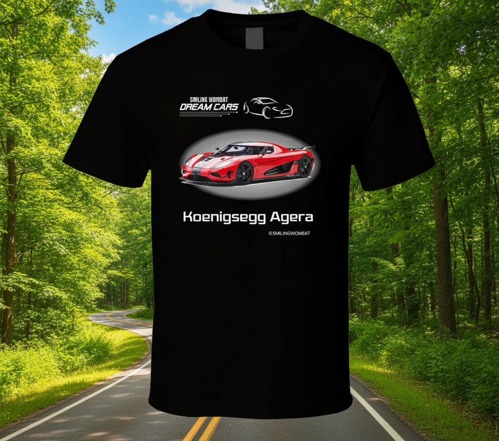 "Supercar apparel with Koenigsegg Agera RS illustration"