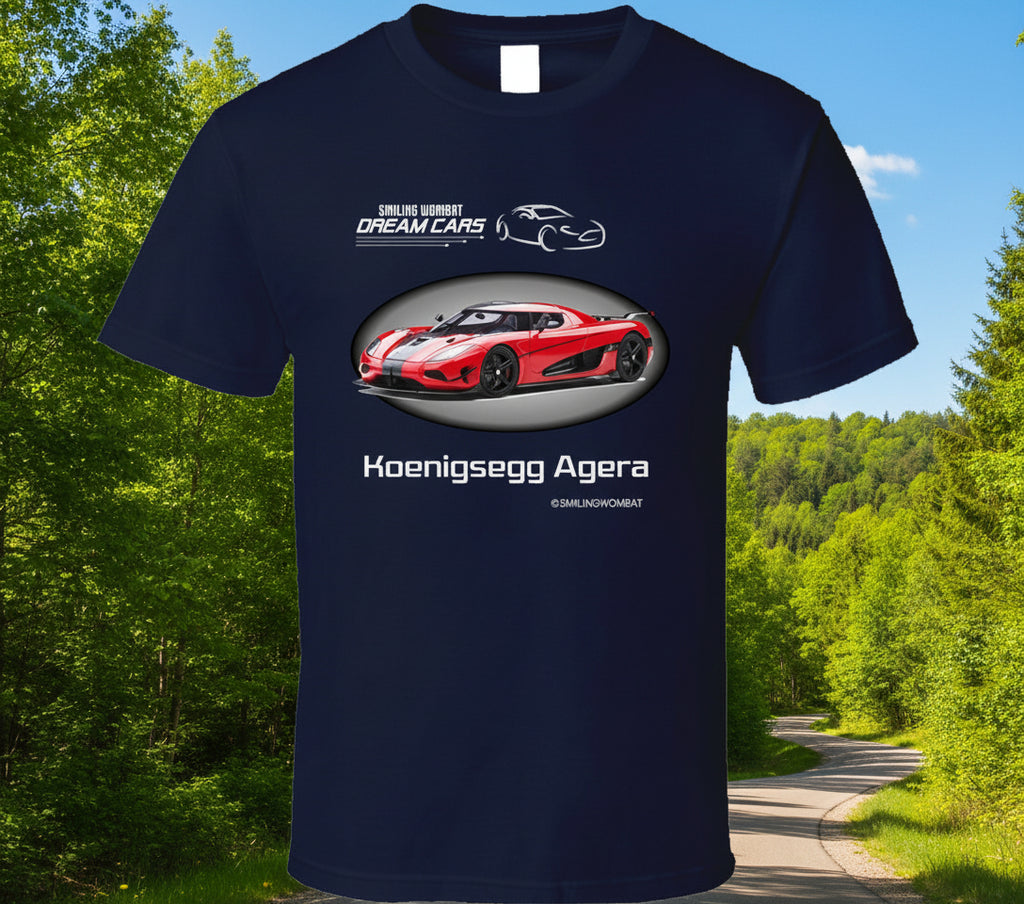 "Supercar apparel with Koenigsegg Agera RS illustration"