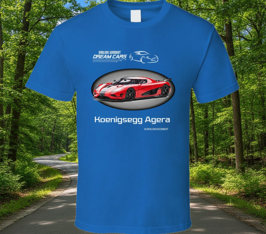 "Supercar apparel with Koenigsegg Agera RS illustration"