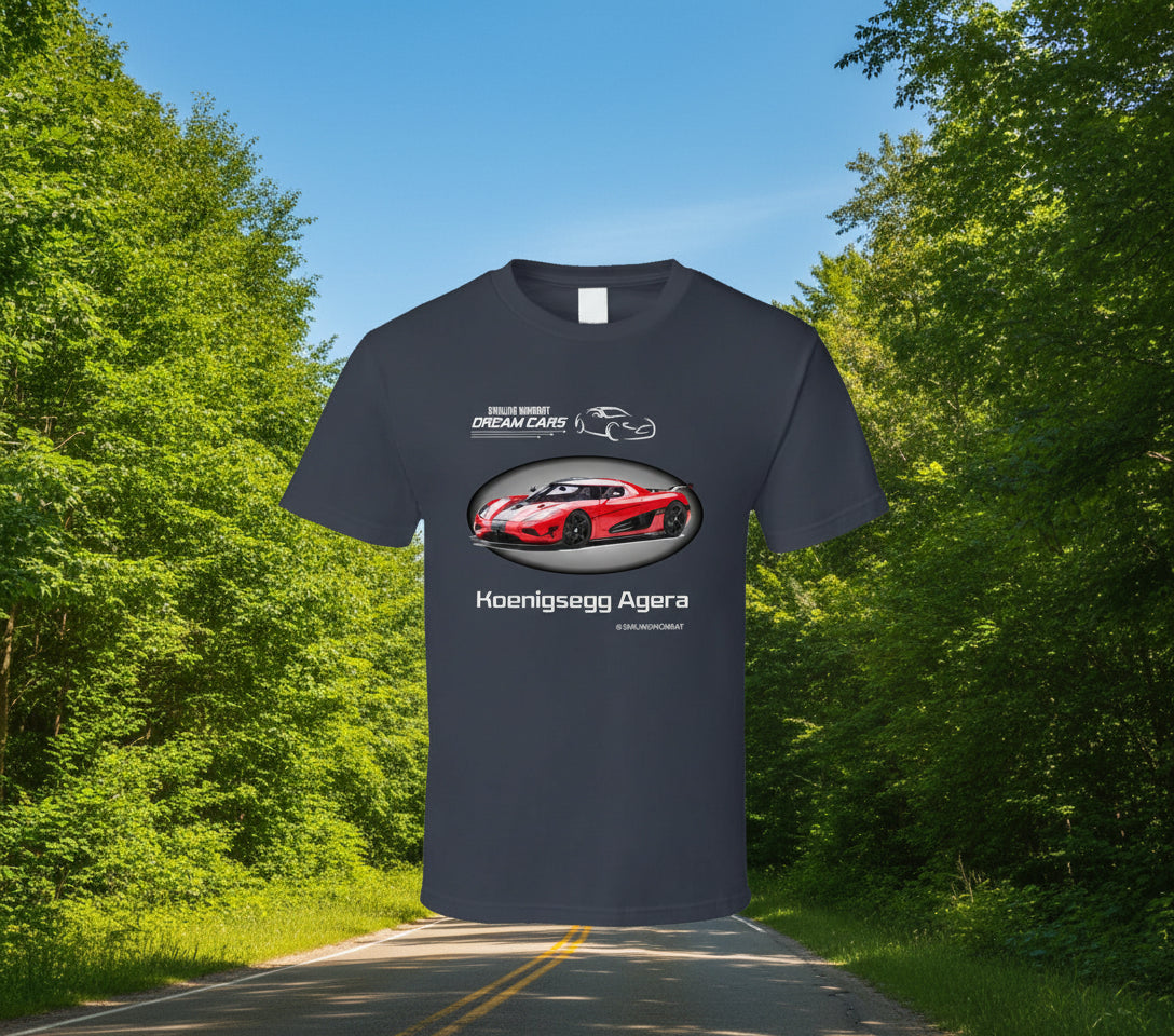 "Supercar apparel with Koenigsegg Agera RS illustration"