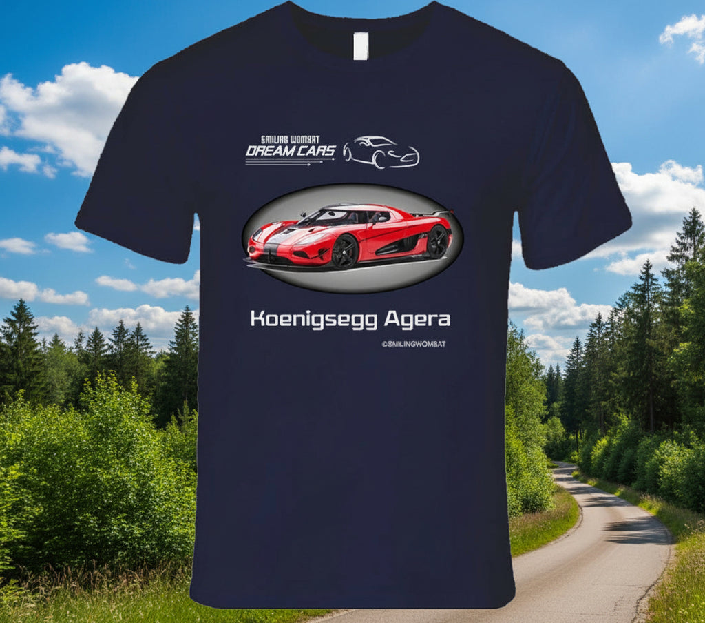 "Supercar apparel with Koenigsegg Agera RS illustration"