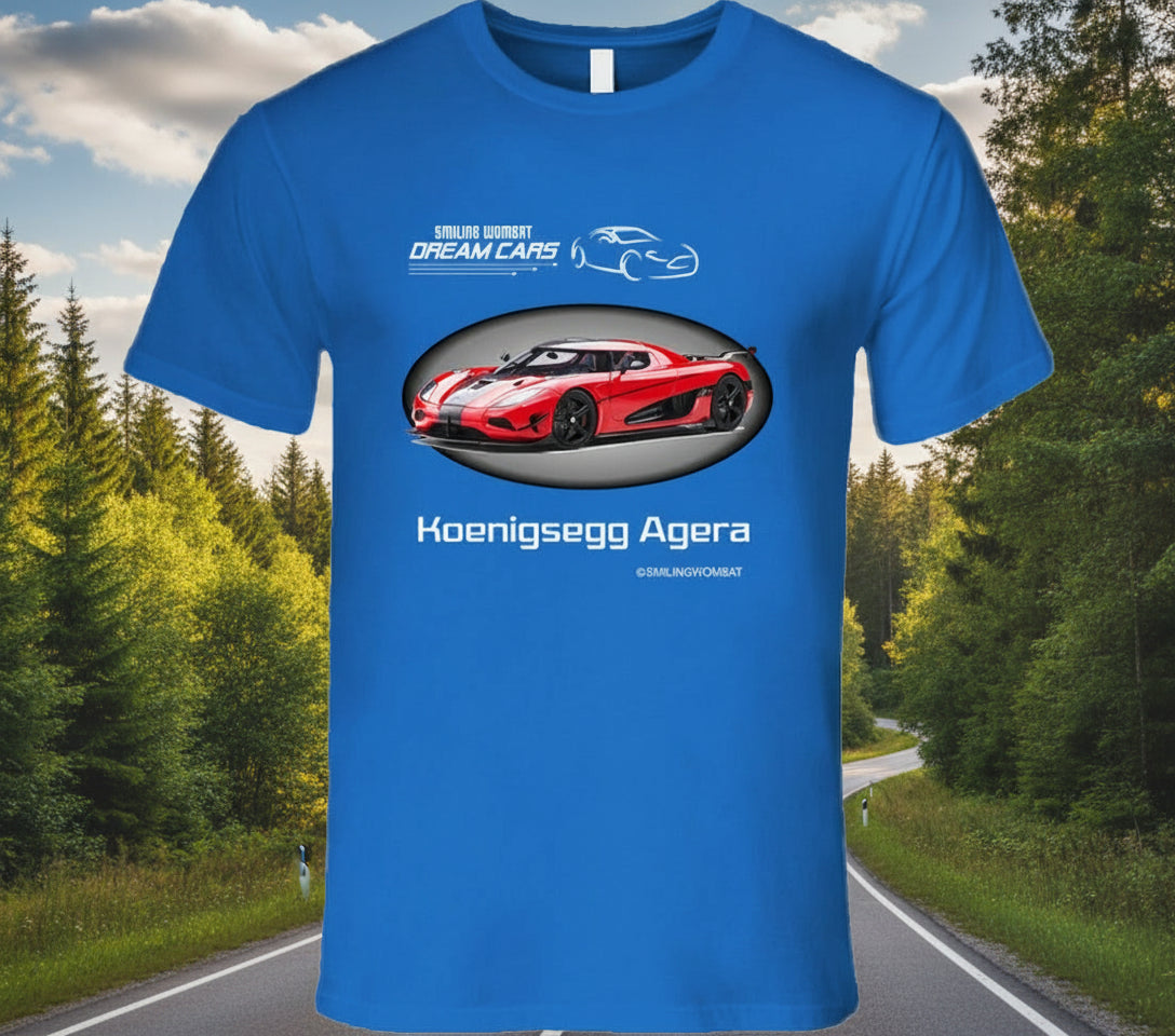 "Supercar apparel with Koenigsegg Agera RS illustration"