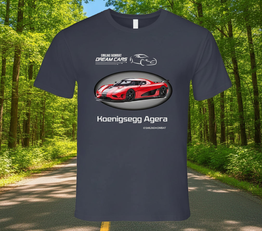 "Supercar apparel with Koenigsegg Agera RS illustration"