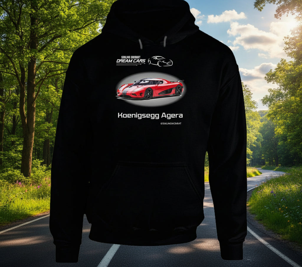 - "Supercar graphic hoodie for speed enthusiasts"
