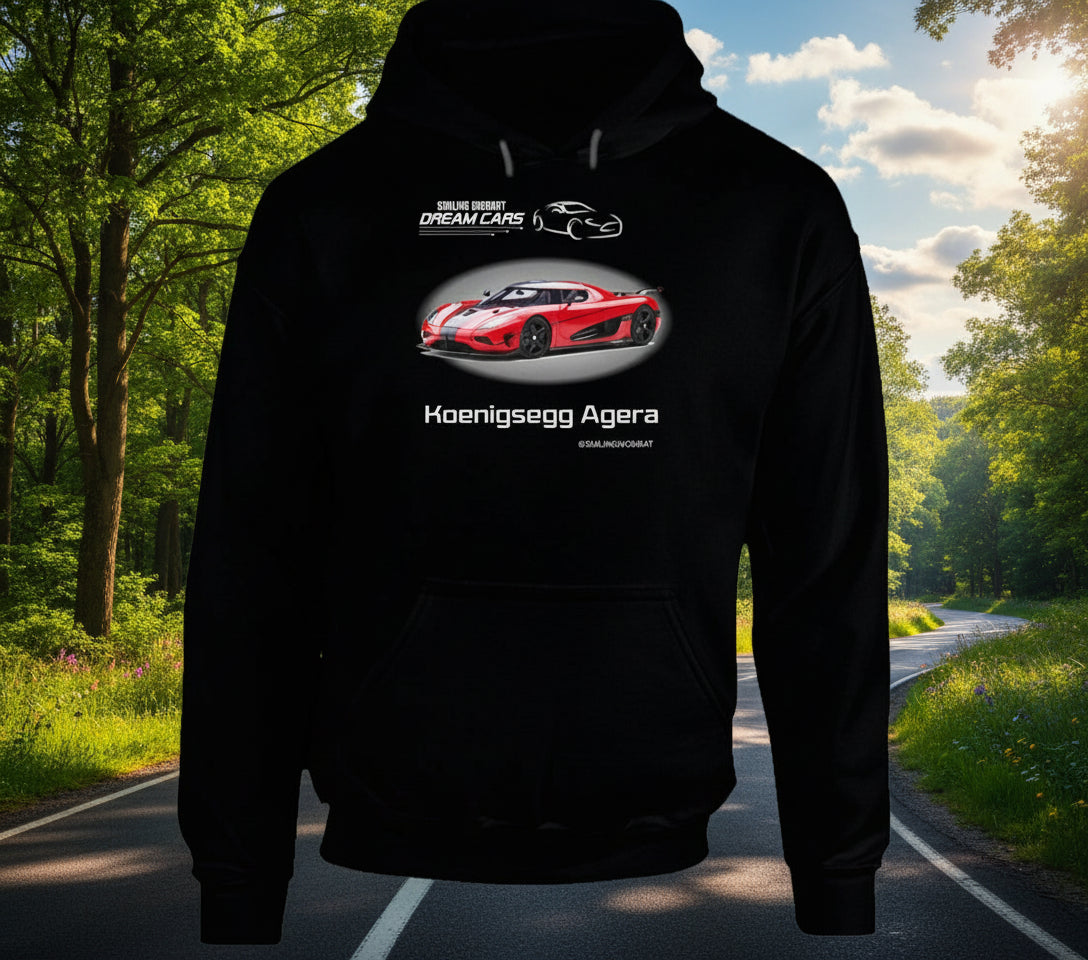 - "Supercar graphic hoodie for speed enthusiasts"
