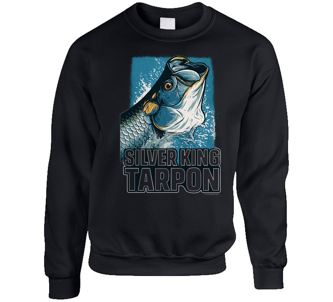 - Sweatshirt: Silver King Tarpon cozy fishing sweatshirt with humorous design