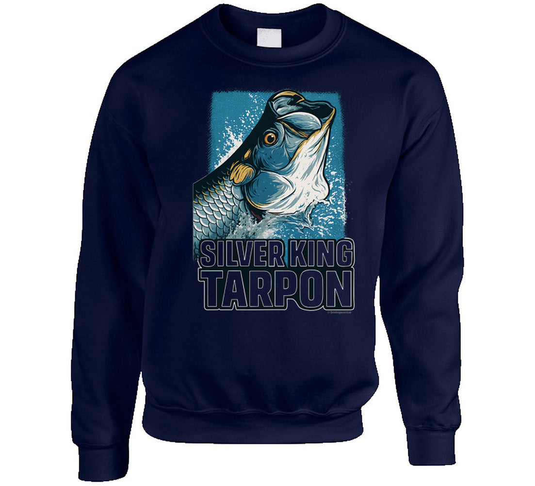 - Sweatshirt: Silver King Tarpon cozy fishing sweatshirt with humorous design