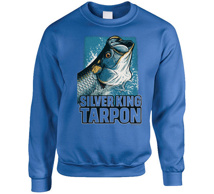 - Sweatshirt: Silver King Tarpon cozy fishing sweatshirt with humorous design