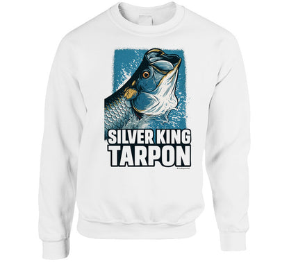 - Sweatshirt: Silver King Tarpon cozy fishing sweatshirt with humorous design
