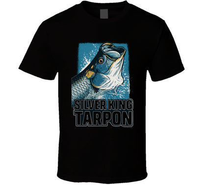 - T-Shirt: Silver King Tarpon funny fishing T-shirt by Smiling Wombat
