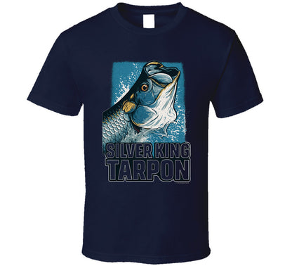 - T-Shirt: Silver King Tarpon funny fishing T-shirt by Smiling Wombat