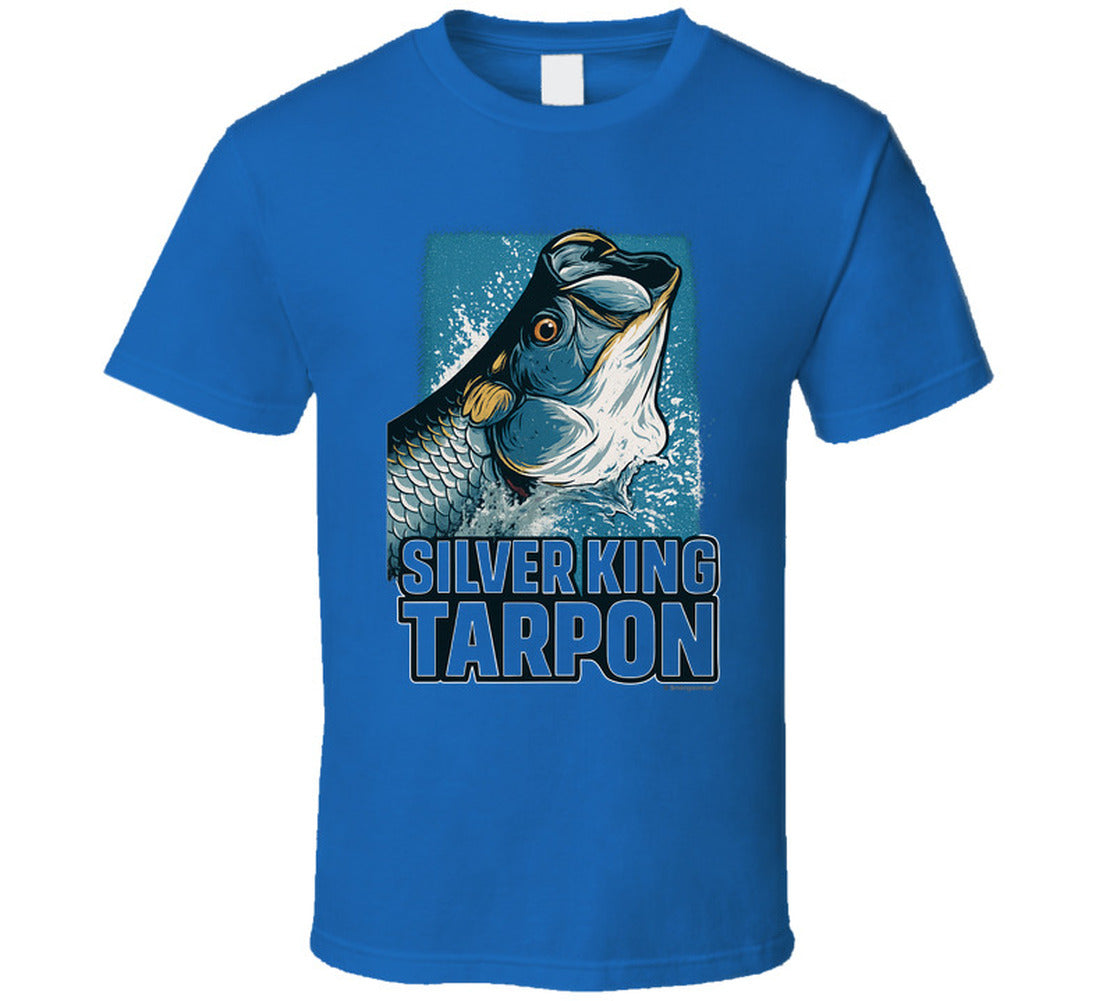 - T-Shirt: Silver King Tarpon funny fishing T-shirt by Smiling Wombat
