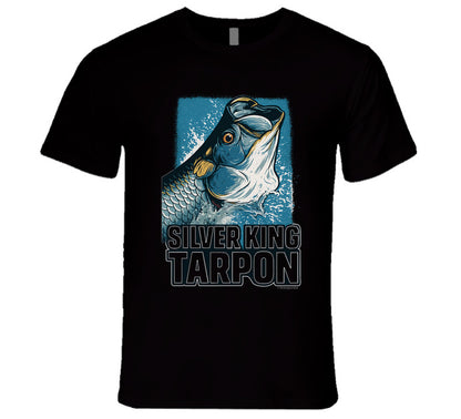 - T-Shirt: Silver King Tarpon funny fishing T-shirt by Smiling Wombat