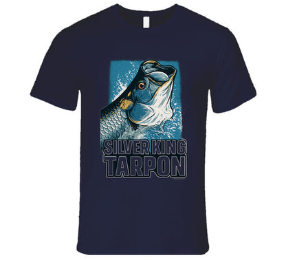 - T-Shirt: Silver King Tarpon funny fishing T-shirt by Smiling Wombat
