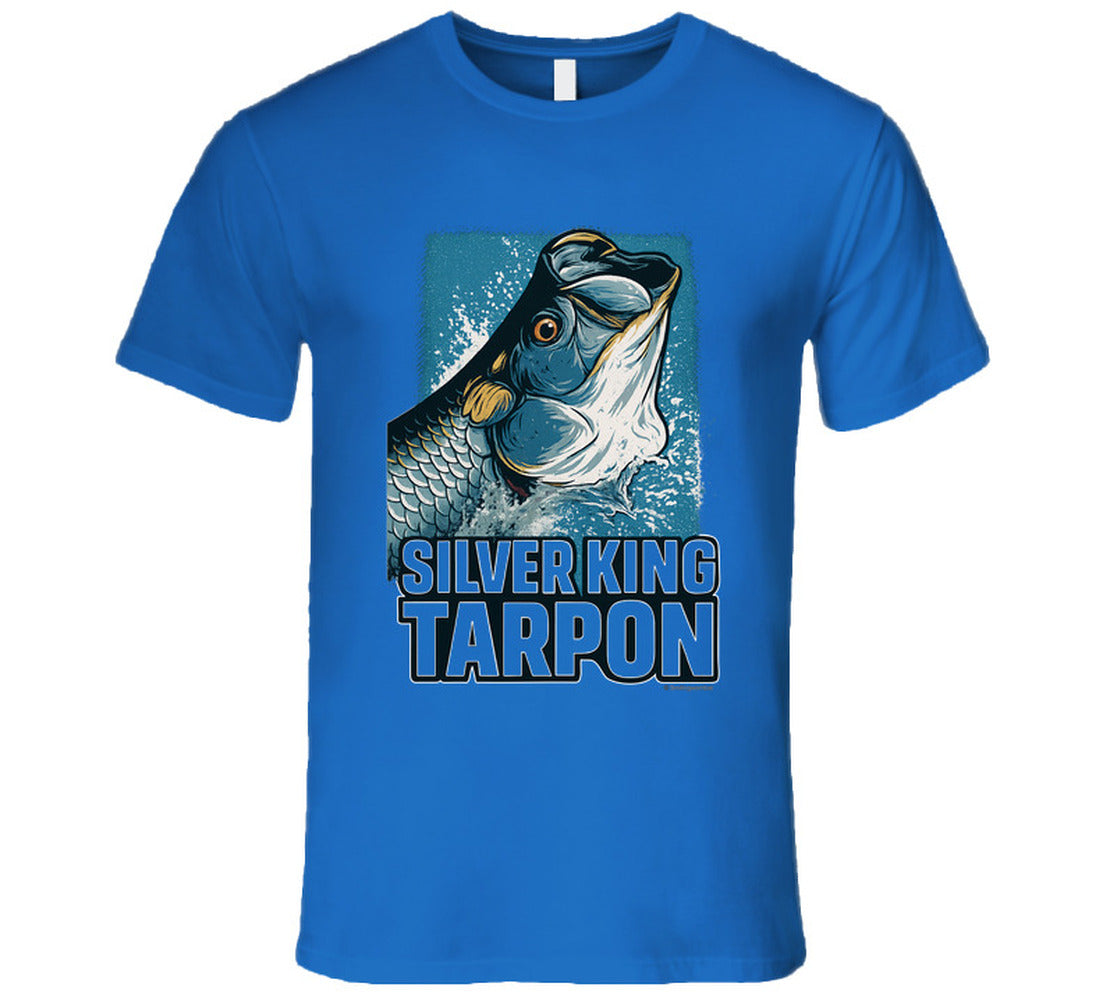 - T-Shirt: Silver King Tarpon funny fishing T-shirt by Smiling Wombat