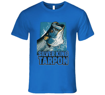 - T-Shirt: Silver King Tarpon funny fishing T-shirt by Smiling Wombat