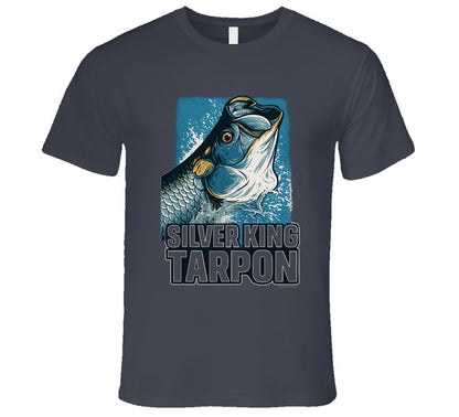 - T-Shirt: Silver King Tarpon funny fishing T-shirt by Smiling Wombat