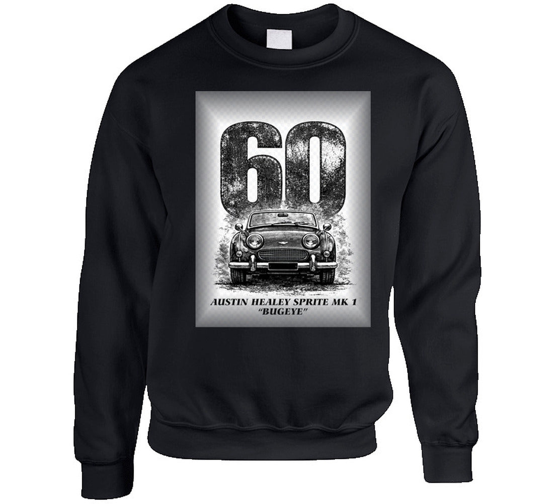 “Retro 1960 Austin Healey Sprite Bugeye sweatshirt – Smiling Wombat apparel”