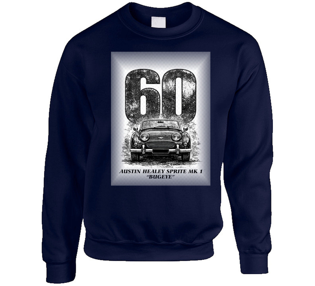 “Retro 1960 Austin Healey Sprite Bugeye sweatshirt – Smiling Wombat apparel”