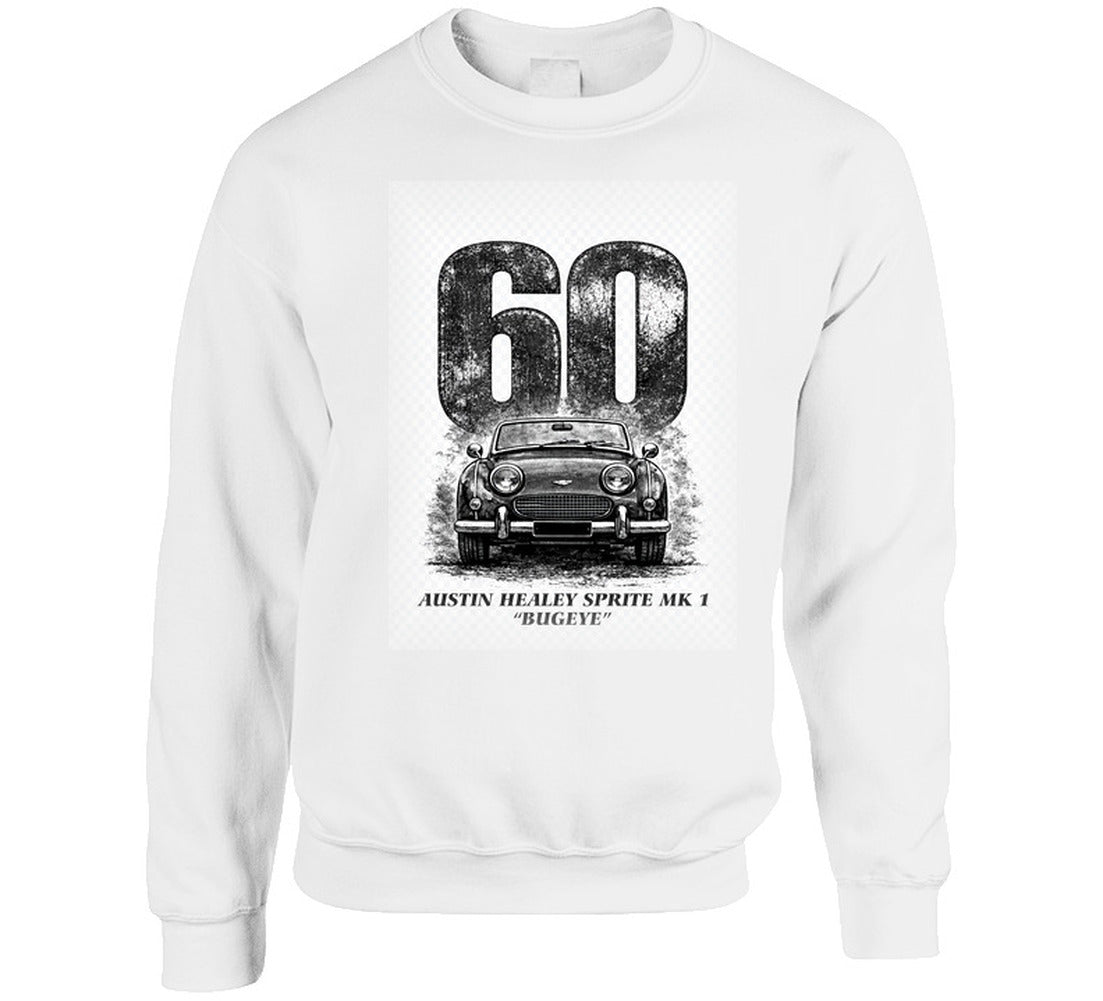 “Retro 1960 Austin Healey Sprite Bugeye sweatshirt – Smiling Wombat apparel”
