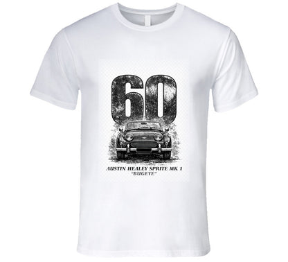 “1960 Austin Healey Bugeye Sprite graphic T‑shirt – Smiling Wombat”