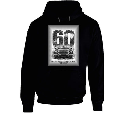 “Vintage 1960 Bugeye Sprite hoodie with classic car illustration – Smiling Wombat”